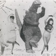 Illustration for article titled Behind-the-scenes Godzilla photos were charming, absolutely ridiculous